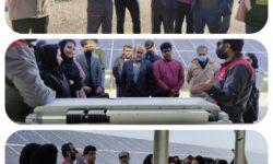 بازدید از نیروگاه خورشیدی ۱۰ مگاواتی شهر علامه مجلسی همزمان با ۱۶ آذر – روز دانشجو