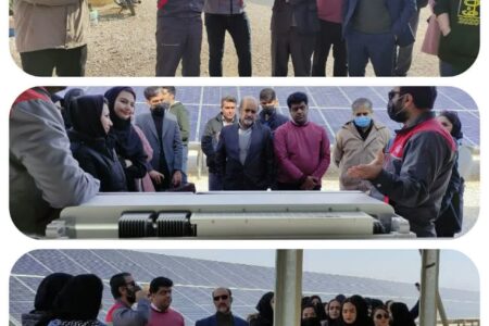 بازدید از نیروگاه خورشیدی ۱۰ مگاواتی شهر علامه مجلسی همزمان با ۱۶ آذر – روز دانشجو