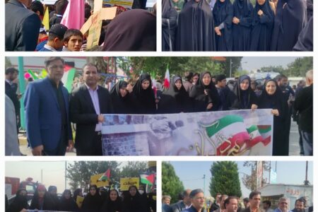 حضور دانشگاهیان و بسیج اساتید دانشگاه آزاد اسلامی واحد فلاورجان در راهپیمایی یوم الله ۱۳آبان ماه